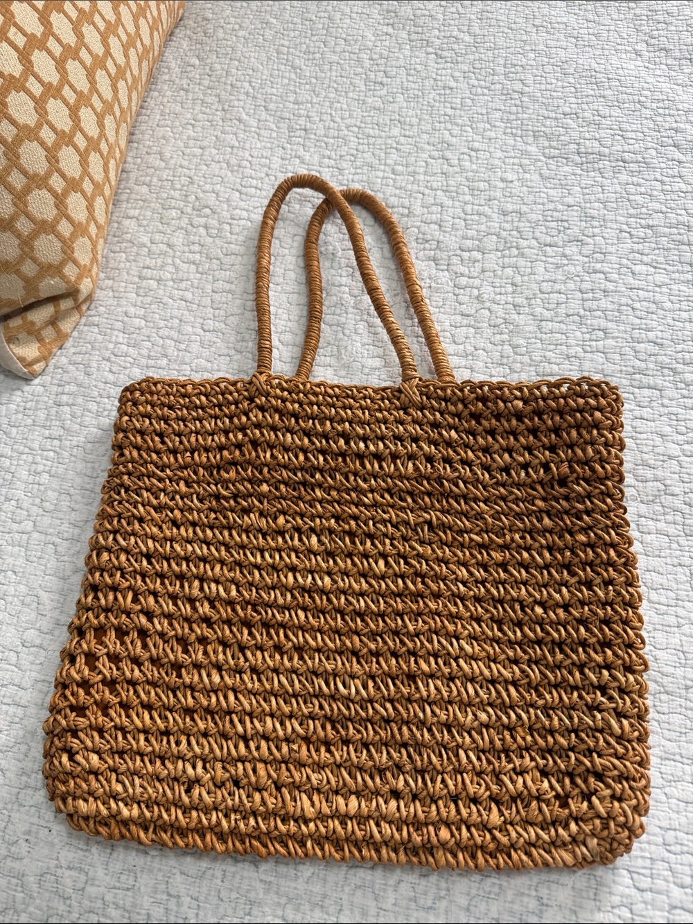 Jacqueline Ferrar Brown Woven Tote Bag - Picture 2 of 8